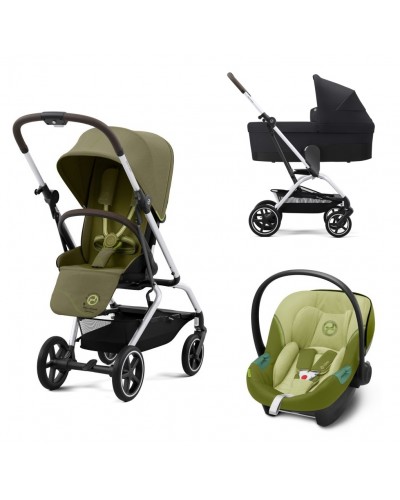 Carucior Cybex Eezy S Twist + 2 Travel System 3 in 1 Nature Green + CADOU