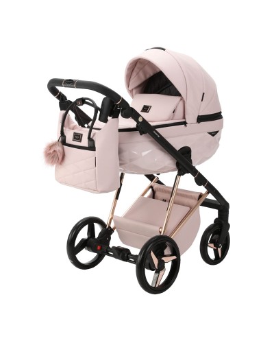 Carucior 3 in 1 Quantum Adamex Deluxe Rose Star 134 cu scoica testata ADAC