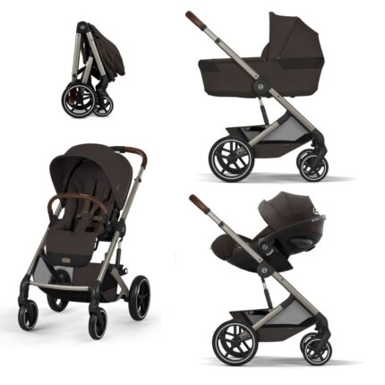 Cybex Balios S Lux 2026 Chocolate Brown landou pliabil 4in1 cu Cloud G3 Plus si isofix