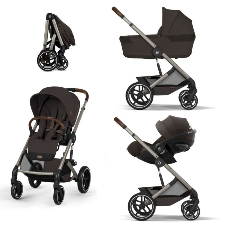 Cybex Balios S Lux 2026 Chocolate Brown landou pliabil 4in1 cu Cloud G3 Plus si isofix