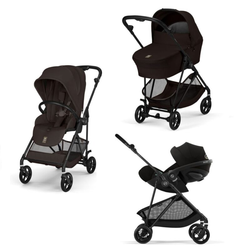 NEW Cybex Melio Carbon Chocolate Brown 4in1 cu Cloud G Plus Recline ADAC si baza isofix