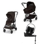 NEW Cybex Melio Carbon Chocolate Brown 4in1 cu Cloud G Plus Recline ADAC si baza isofix