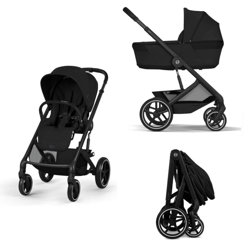 Cybex Balios S Lux 2026 Moon Black landou pliabil 3in1 cu Cloud G3 Plus