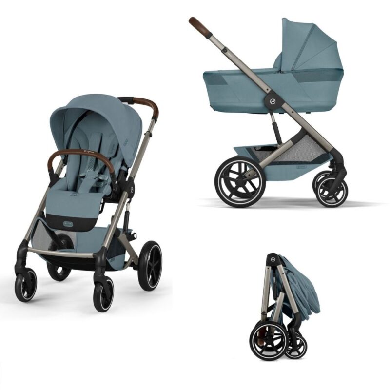 Cybex Balios S Lux 2026 Stormy Blue landou pliabil 4in1 cu Cloud G3 Plus si isofix
