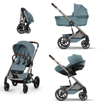 Cybex Balios S Lux 2026 Stormy Blue landou pliabil 4in1 cu Cloud G3 Plus si isofix