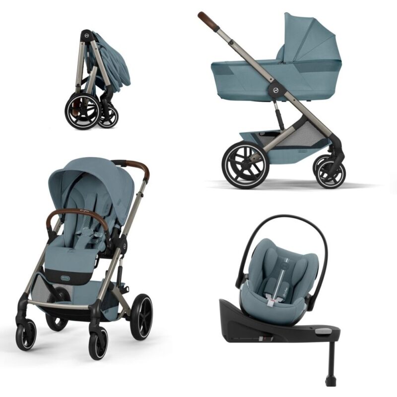 Cybex Balios S Lux 2026 Stormy Blue landou pliabil 4in1 cu Cloud G3 Plus si isofix