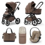 Carucior copii Future Design Inspiro Essential Mokka 3in1 cu Cybex Cloud G Plus ADAC