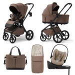 Carucior copii Future Design Inspiro Essential Mokka 4in1 cu Cybex Cloud G Plus ADAC si baza isofix