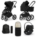 Carucior copii Future Design Inspiro Pure Black SE 3in1 cu Cybex Cloud G Plus ADAC