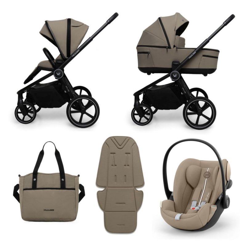 Carucior copii Muuvo Five 4in1 Mokka cu Cybex Cloud G3 Plus si isofix