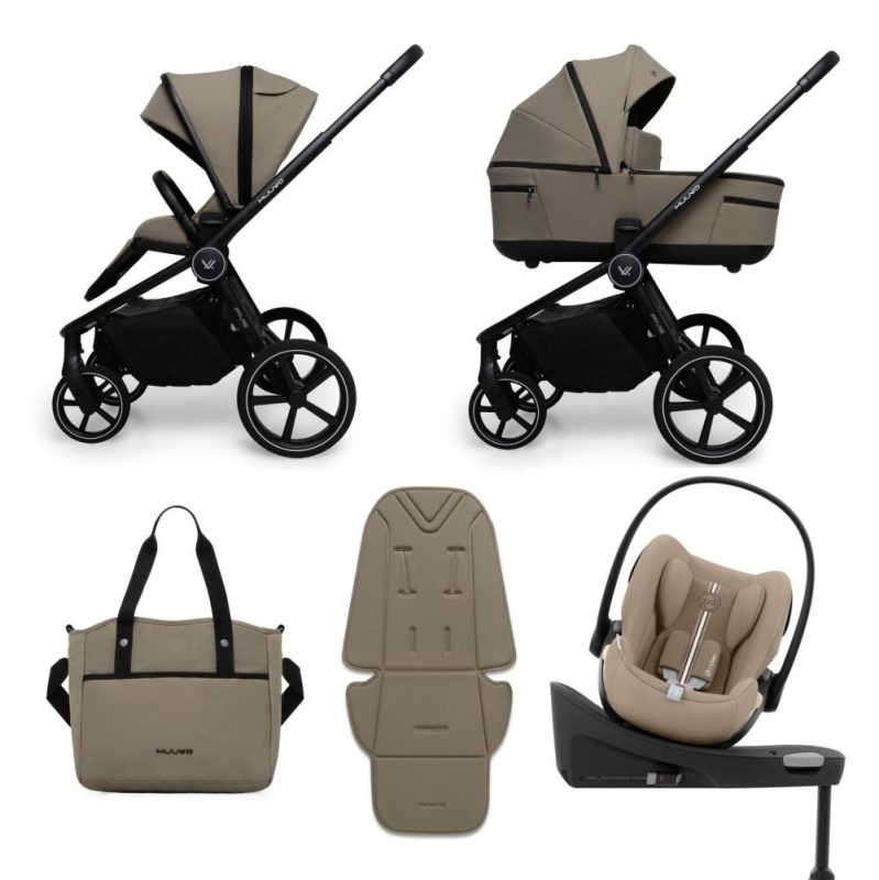 Carucior copii Muuvo Five 4in1 Mokka cu Cybex Cloud G3 Plus si isofix