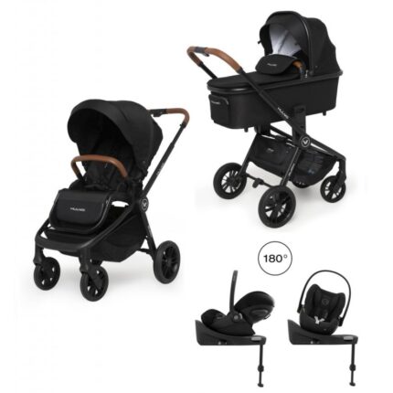Carucior copii Muuvo Quick Onix Black 4in1 cu Cybex Cloud G Plus ADAC si isofix