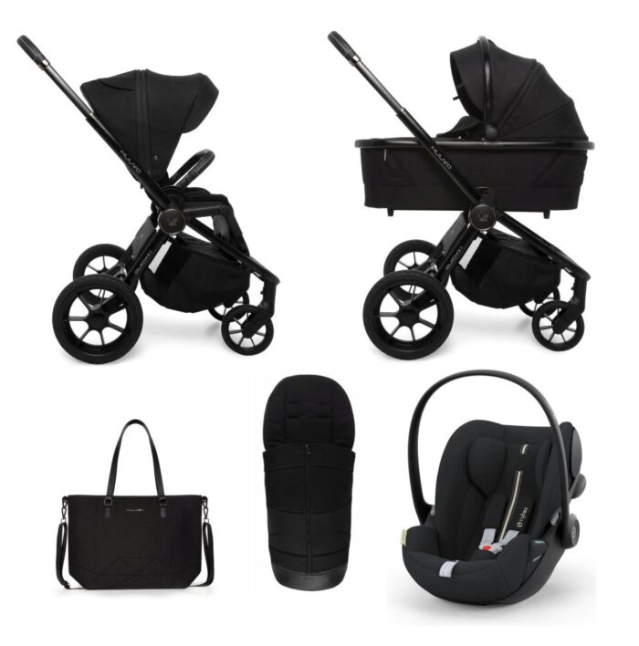 Carucior copii Muuvo Quick SE2 Chromium Black 3in1 cu Cybex Cloud G Plus ADAC - imagine 1