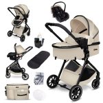Carucior copii 3 in 1 multifunctional Soho S1 – Black Gold GagaDumi