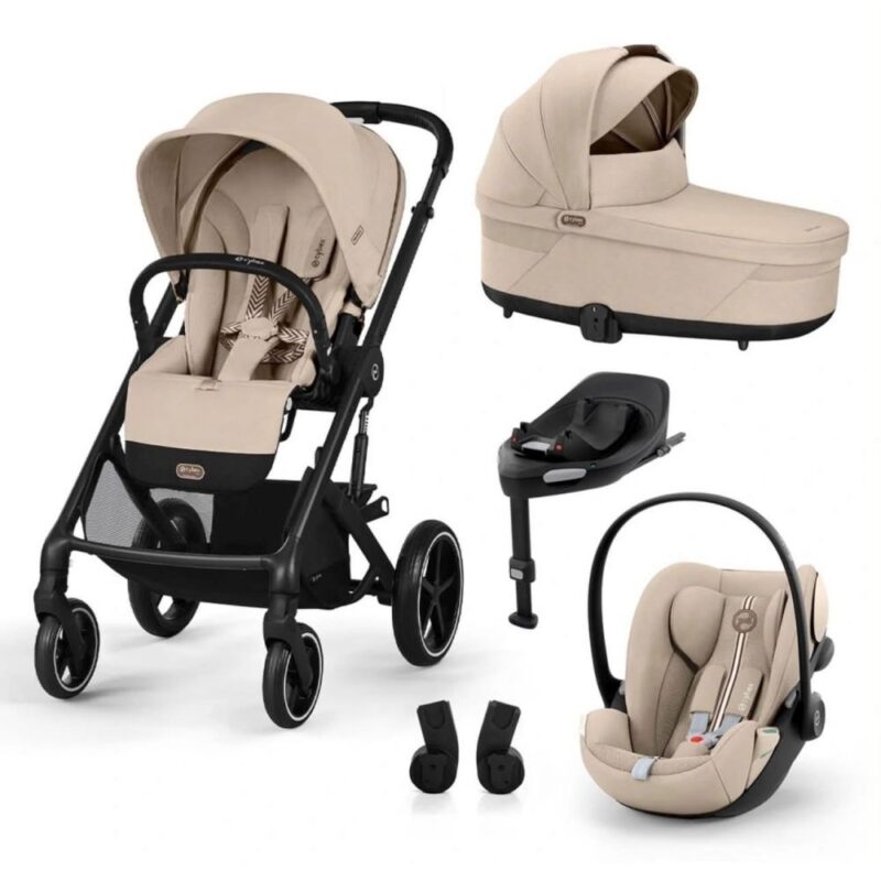 Cybex Balios S Lux 2025 Almond Beige 4in1 cu Cloud G3 Comfort recline si baza isofix rotativa