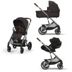 Cybex Balios S Lux 2025 Chocolate Brown 3in1 cu Cloud G Plus recline ADAC