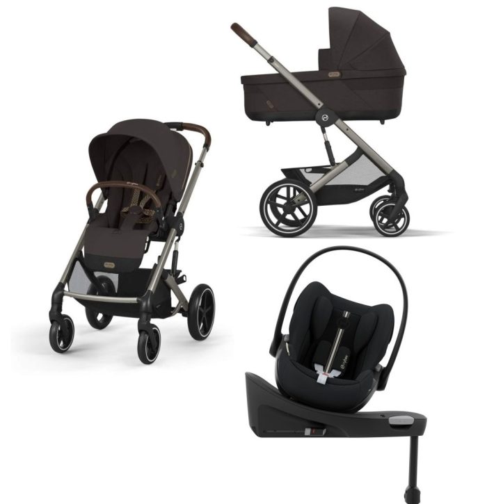 Noul Cybex Balios S Lux 2025 Chocolate Brown sistem 4 in 1 cu Cybex Cloud G Plus i-size recline testata ADAC si baza isofix rotativa