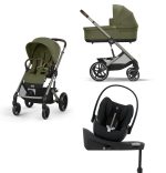 Noul Cybex Balios S Lux 2025 Chocolate Brown sistem 4 in 1 cu Cybex Cloud G Plus i-size recline testata ADAC si baza isofix rotativa
