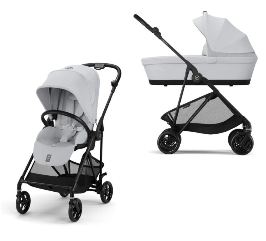Cybex Melio Carbon 2025 Stormy Blue 4in1 cu Cloud G Plus Recline ADAC si baza isofix