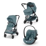 Cybex Melio Carbon Stormy Blue 3in1 cu Cloud G3 Plus Recline
