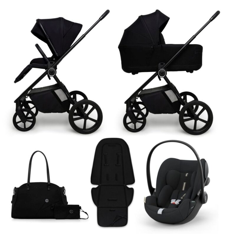 Carucior copii Muuvo One Negro 4in1 cu Cybex Cloud G Plus ADAC si isofix