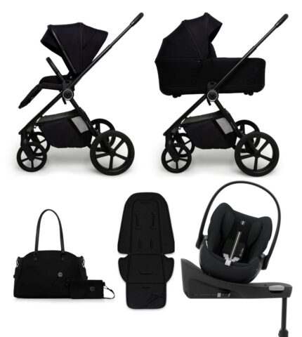 Carucior copii Muuvo One Negro 4in1 cu Cybex Cloud G Plus ADAC si isofix