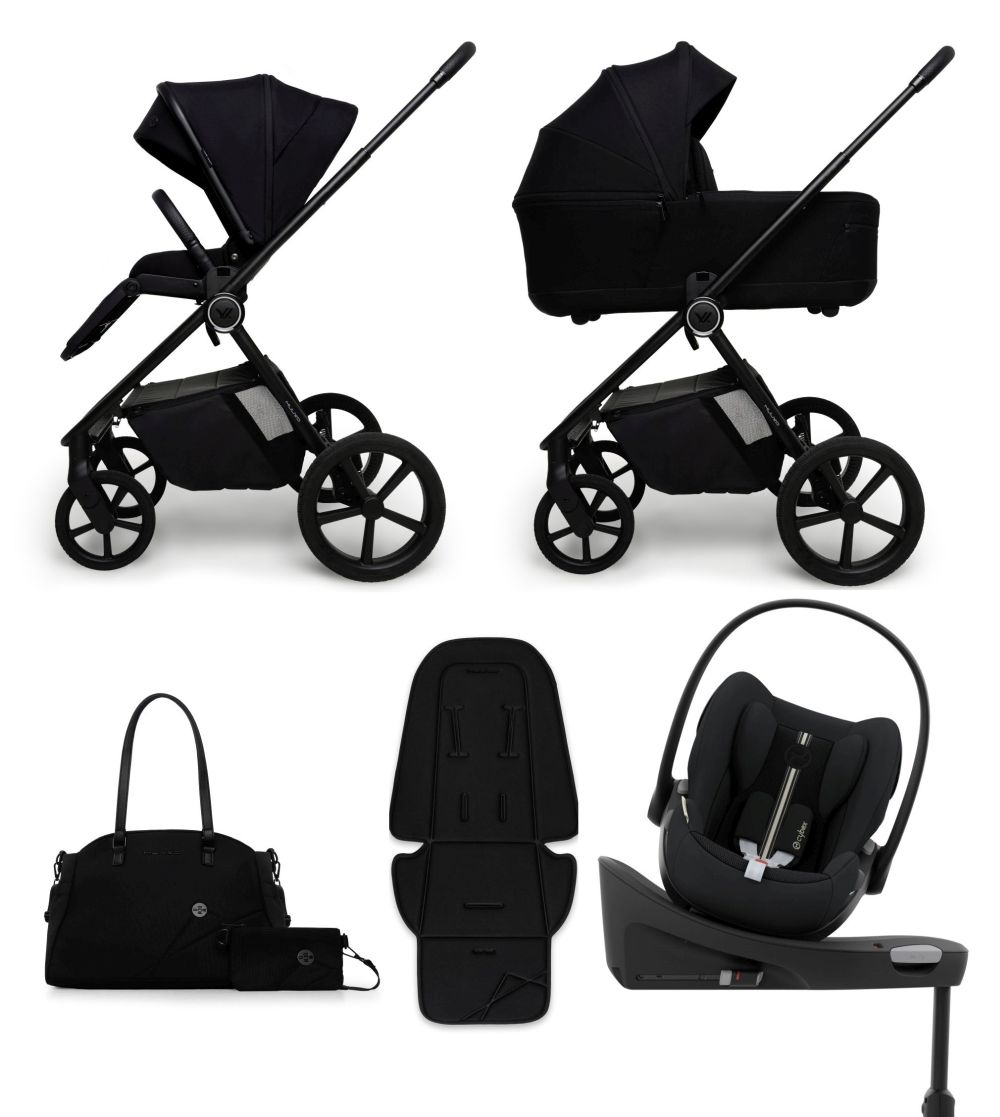 muuvo-One-Negro-4in1-cybex-cloud-g-plus-base-g Carucior copii Muuvo One Negro 4in1 cu Cybex Cloud G Plus ADAC si isofix - imagine 1
