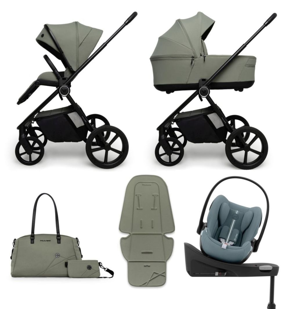 muuvo-One-Olive-4in1-Cybex-cloud-g-plus-base-g Carucior copii Muuvo One Olive 4in1 cu Cybex Cloud G Plus ADAC si isofix - imagine 1