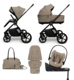 Carucior copii Muuvo One Praline 4in1 cu Cybex Cloud G Plus ADAC si isofix