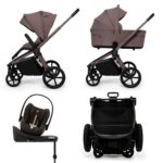 Carucior copii cu landou pliabil Muuvo Fold Cocoa 4in1 cu Cybex Cloud G3 Plus si isofix