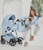 Carucior 3 in 1 Quantum Adamex Natura Baby Blue cu scoica testata ADAC - imagine 2