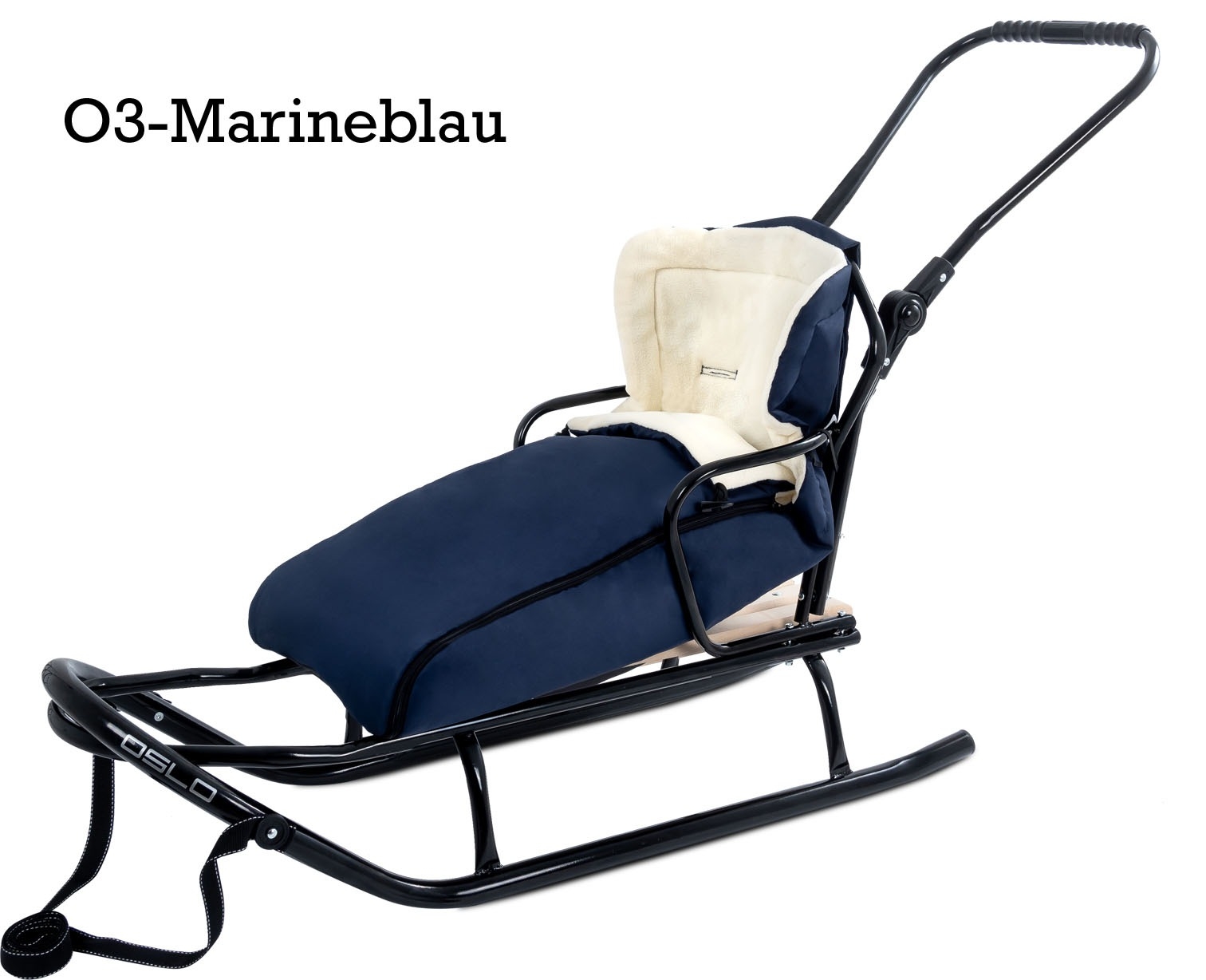 Sanie copii cu sac polar Oslo LoliBebe Bleumarin