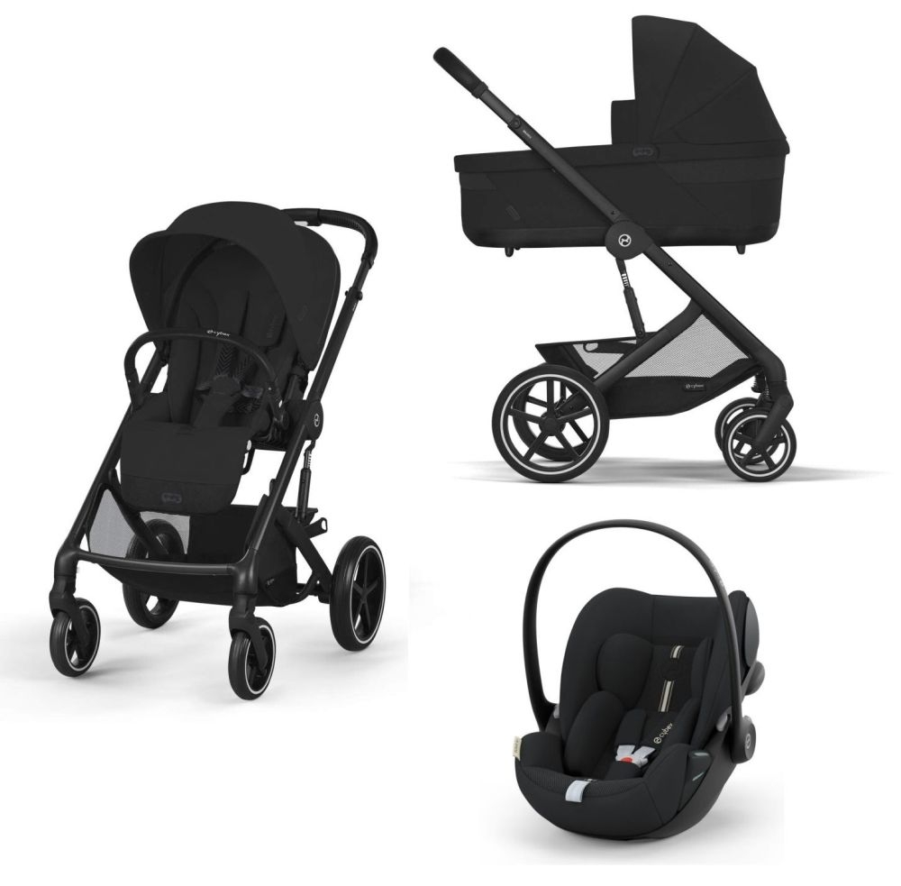 Noul Cybex Balios S Lux 2025 Moon Black sistem 3 in 1 cu Cybex Cloud G Plus i-size recline ADAC