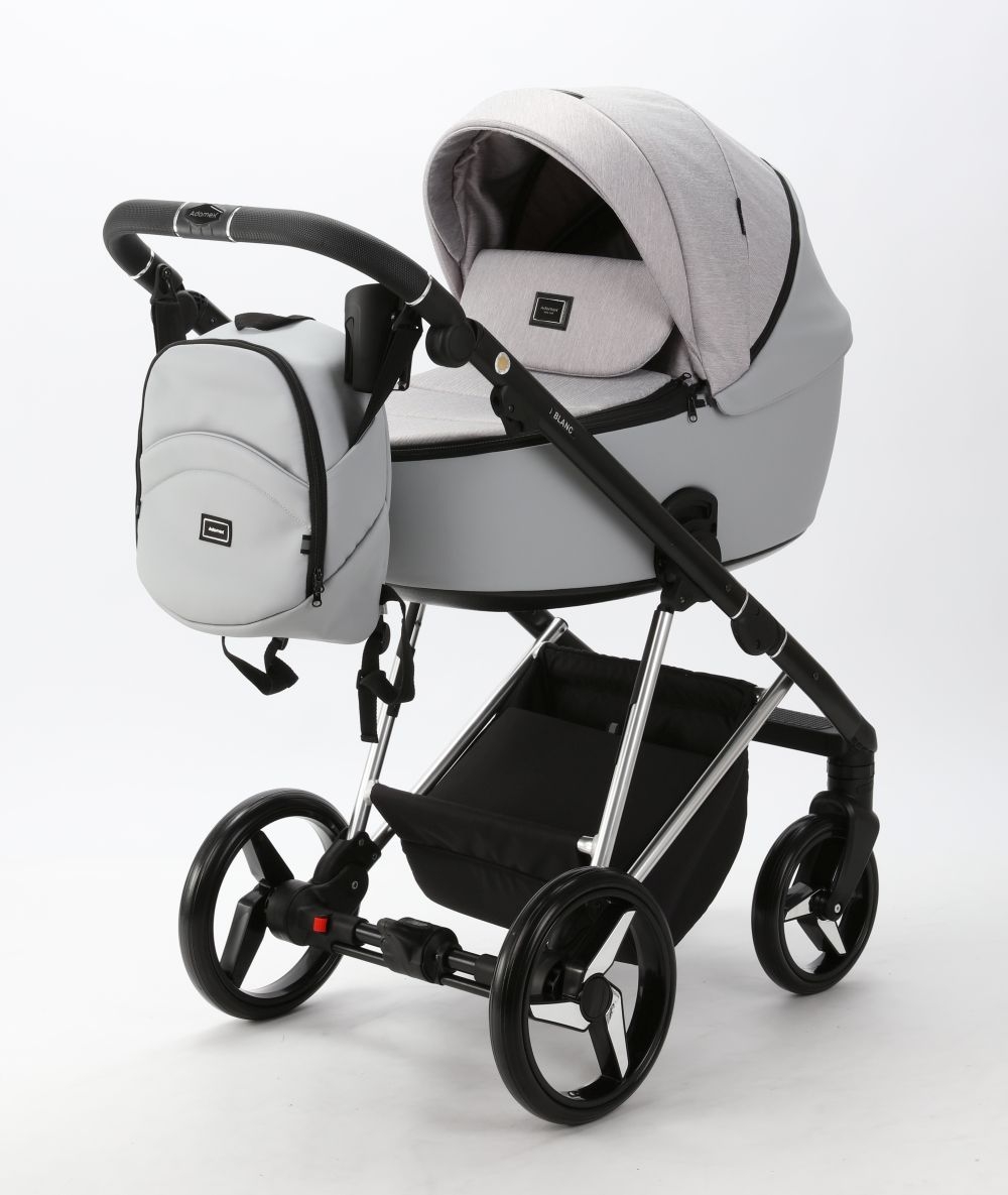 Carucior 3 in 1 Blanc Adamex Deluxe Light Grey PS586