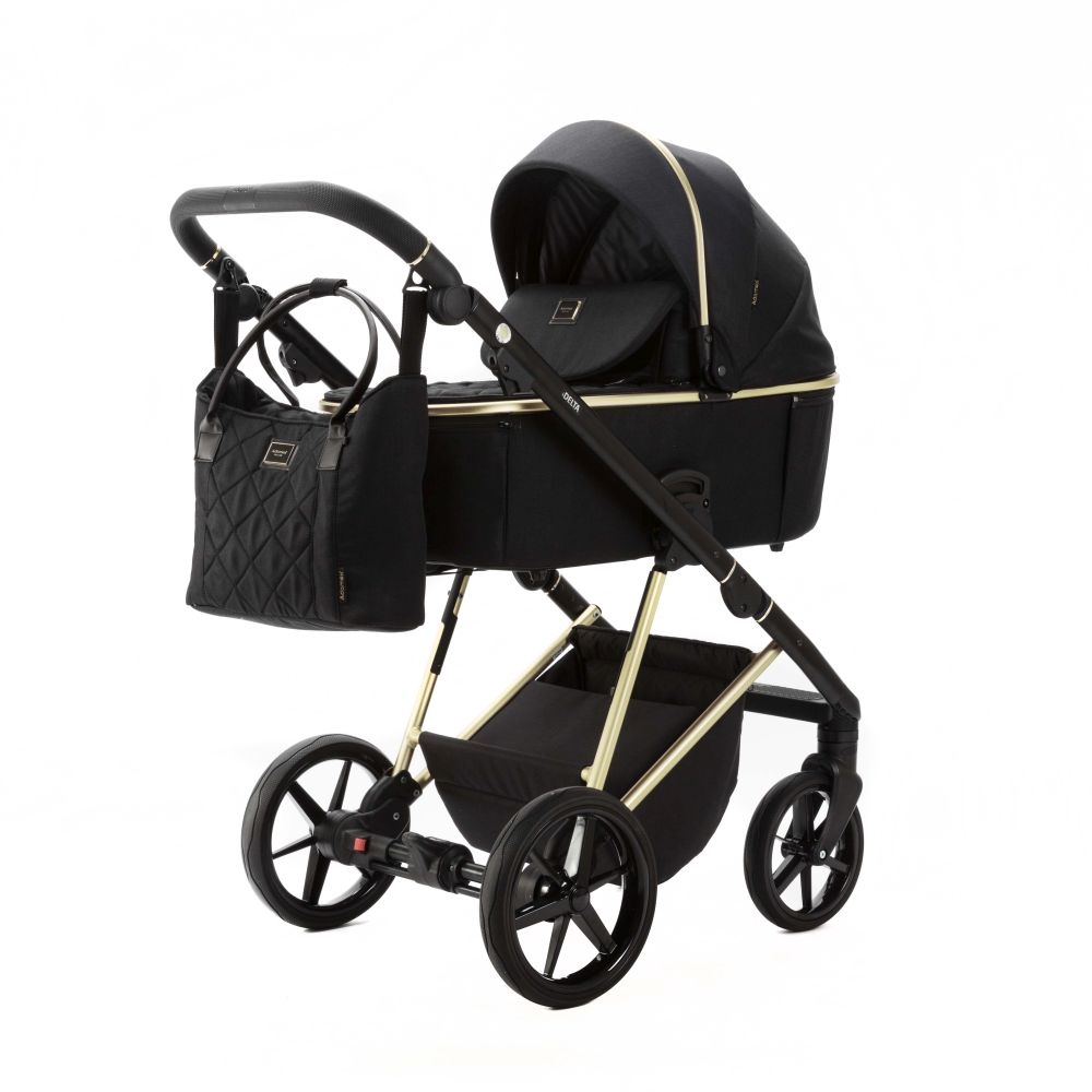 Carucior 3 in 1 Delta Adamex Deluxe Black TK807 cu scoica testata ADAC