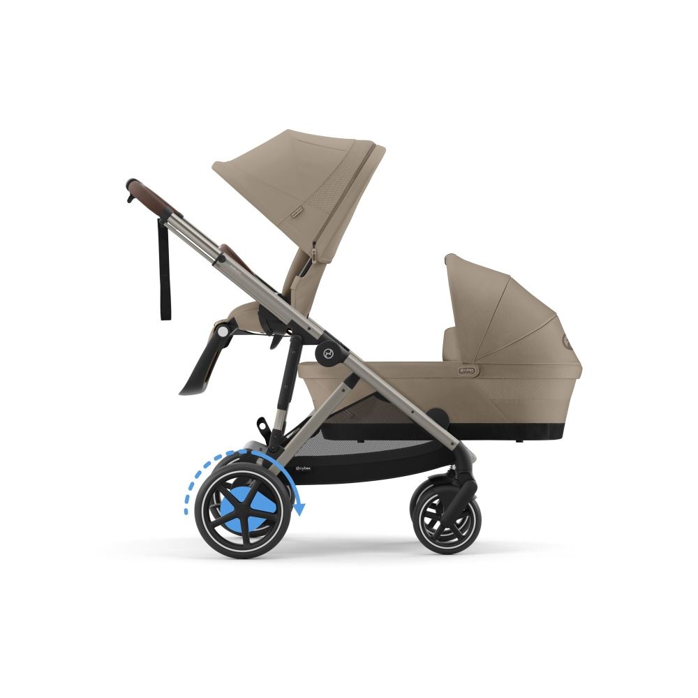 e-gazelles_seata_cot_tpe_albe_screen_hd_1 Cybex E-Gazelle S electric Almond Beige 2in1 Gemeni cu scoici Cloud G plus ADAC - imagine 4