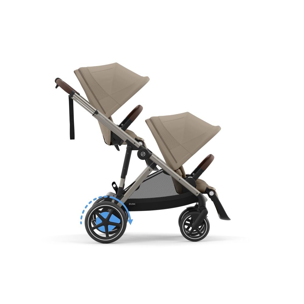 e-gazelles_seata_seatb_tpe_albe_duo_screen_hd_1 Cybex E-Gazelle S electric Almond Beige 2in1 Gemeni cu scoici Cloud G plus ADAC - imagine 2