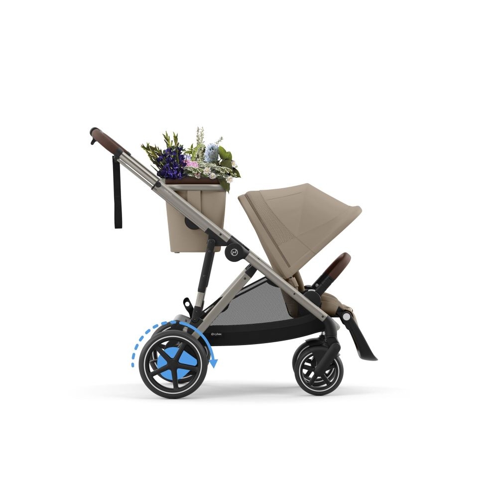 e-gazelles_shopper_seata_tpe_albe_flowers_screen_hd_1 Cybex E-Gazelle S electric Almond Beige 2in1 Gemeni cu scoici Cloud G plus ADAC - imagine 7