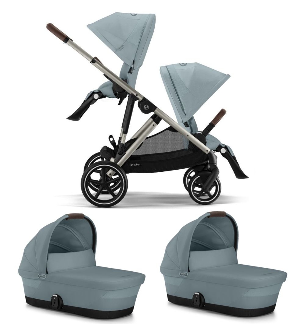 Noul Cybex Gazelle S Sky Blue 2 in 1 Gemeni cu landouri Sky Blue