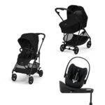 Cybex Melio Carbon Magic Black 4in1 cu Cloud G Plus Recline ADAC si baza isofix