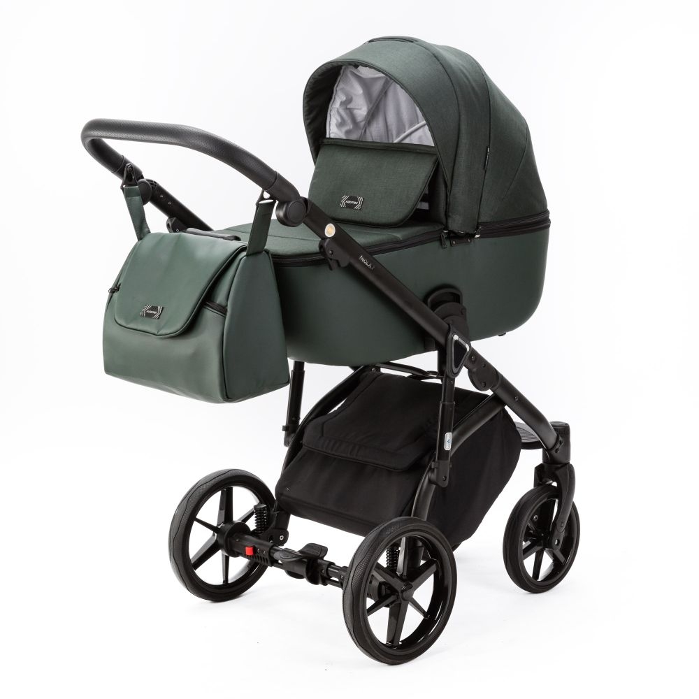 Carucior copii 3 in 1 Nola Adamex Green PS136 cu scoica testata ADAC