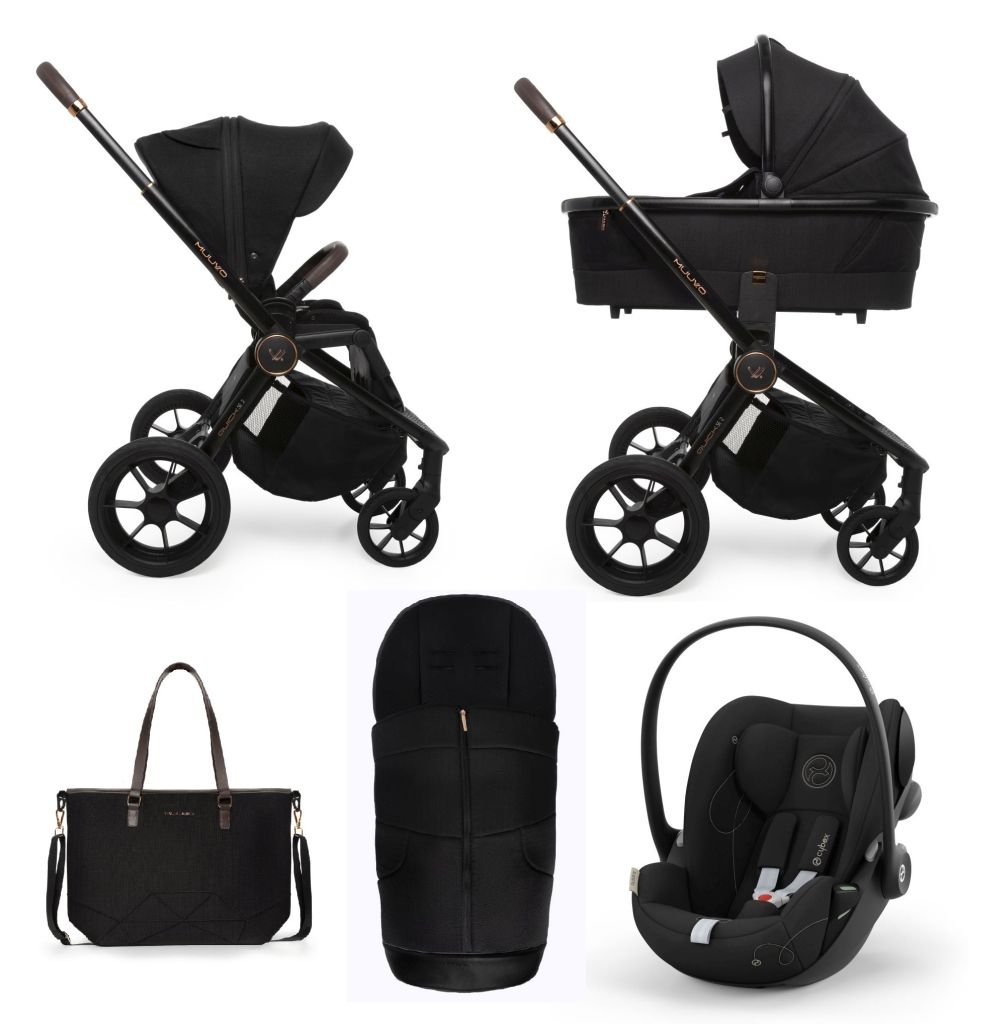 Carucior copii 3 in 1 Muuvo Quick SE2 Sunset Black cu Cybex Cloud G i-size Plus recline testata ADAC