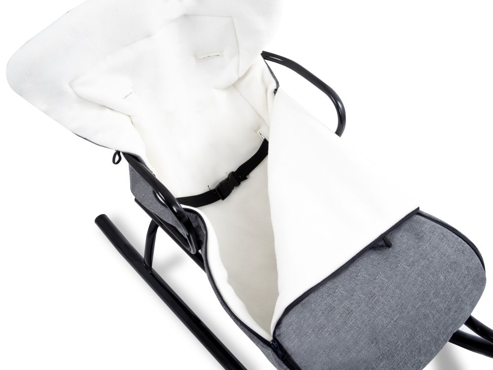 Sanie copii cu sac polar Oslo LoliBebe Grey