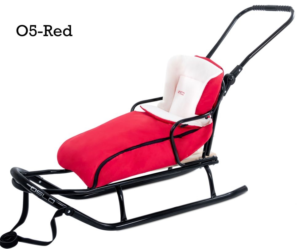 Sanie copii cu sac polar Oslo LoliBebe Red