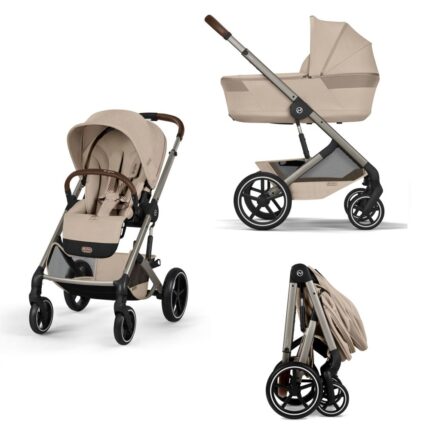 Cybex Balios S Lux 2026 Almond Beige cu landou pliabil 2 in 1