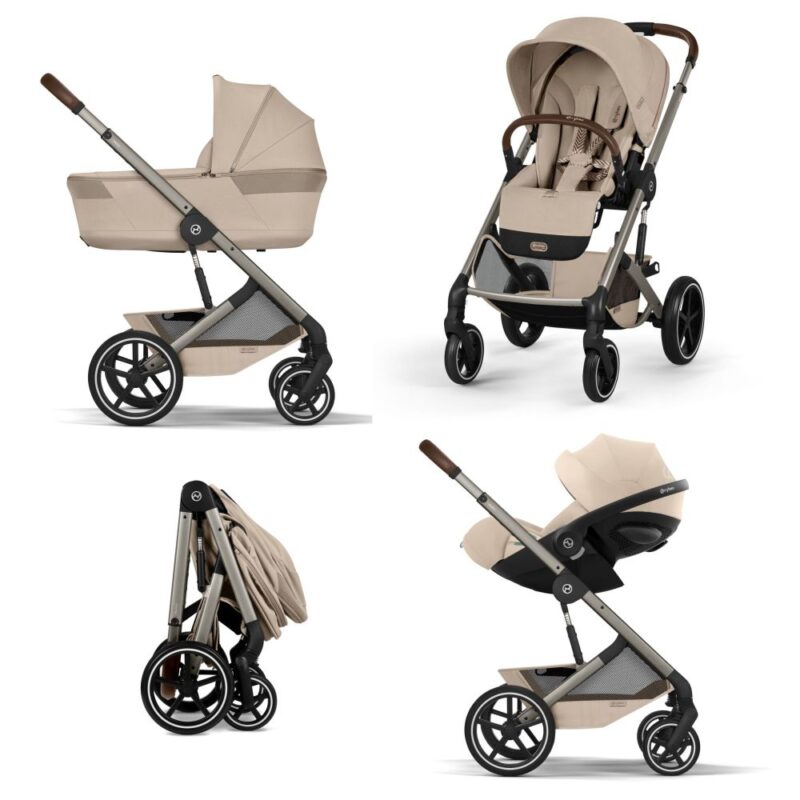 Cybex Balios S Lux 2026 Almond Beige landou pliabil 4in1 cu Cloud G3 Plus si isofix