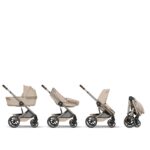 Cybex Balios S Lux 2026 Almond Beige cu landou pliabil 2 in 1 - imagine 2