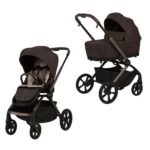 Carucior copii Como Adamex Chocolate Brown 2 in 1 cu landou pliabil
