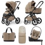 Carucior copii Future Design Inspiro Almond Cream 4in1 cu Cybex Cloud G Plus ADAC si baza isofix