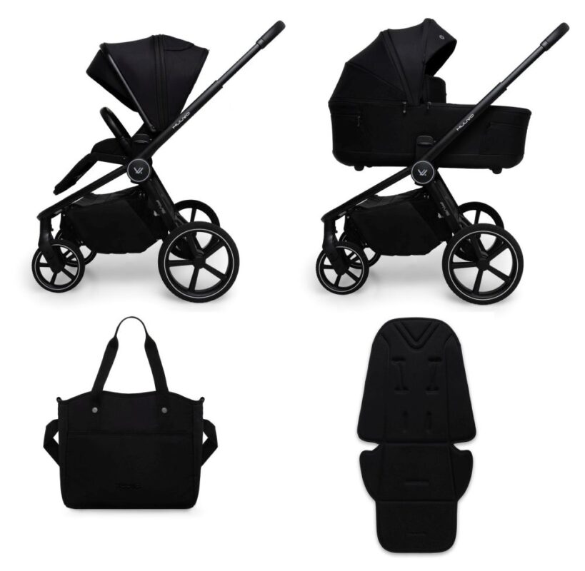Carucior copii Muuvo Five Black 4in1 cu Cybex Cloud G3 Plus si isofix
